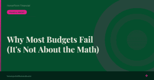 Illustration of budget failure concepts with financial mindset focus for personal finance success.